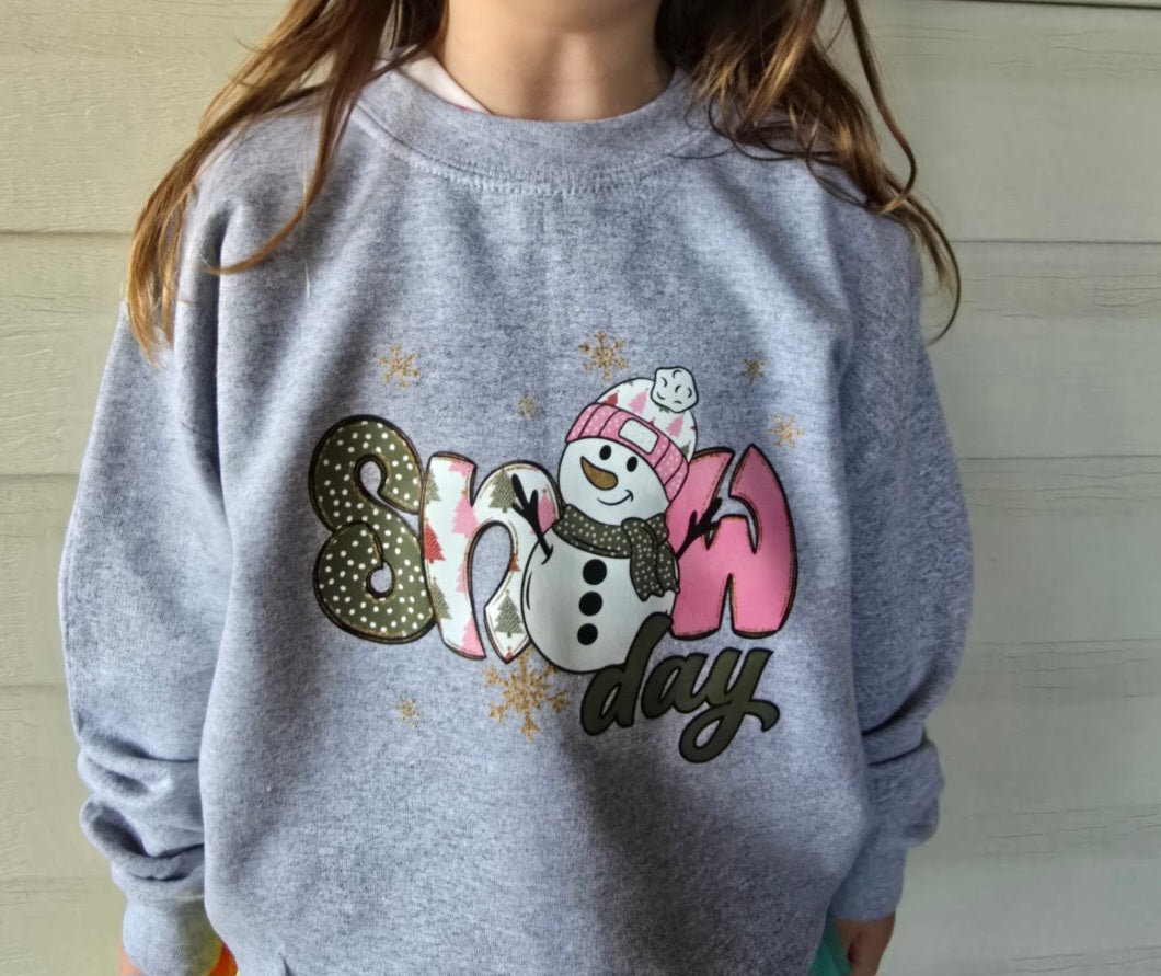 The Snow Day Kids Sweatshirt - Grey